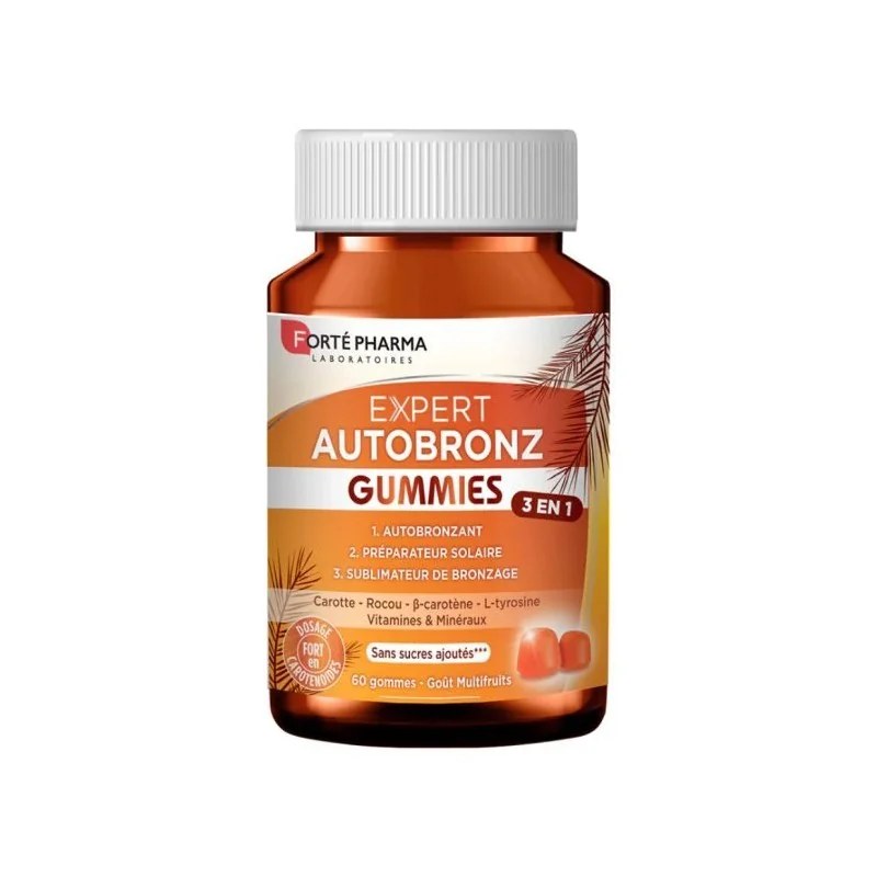 FORTE PHARMA FORTE PHARMA EXPERT AUTOBRONZ GUMMIES 3 EN 1 GOUT MULTIFRUITS 60 GOMMES