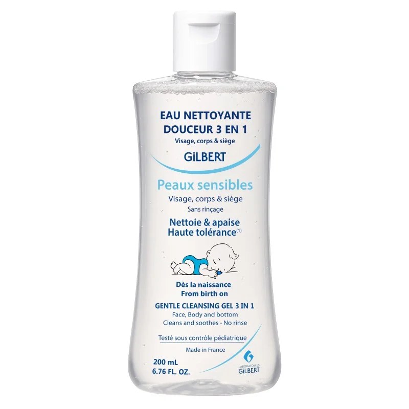 GILBERT Gilbert Eau Nettoyante Douceur 3en1 Bebe 200ml