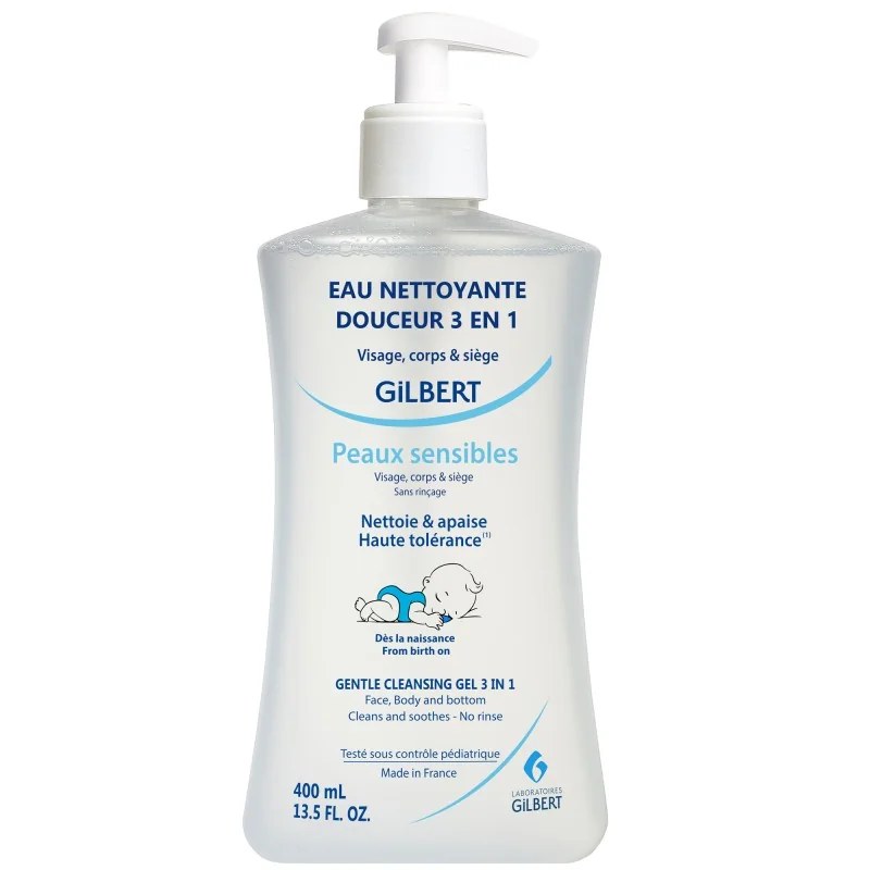 GILBERT Gilbert Eau Nettoyante Douceur 3en1 Bebe 400ml