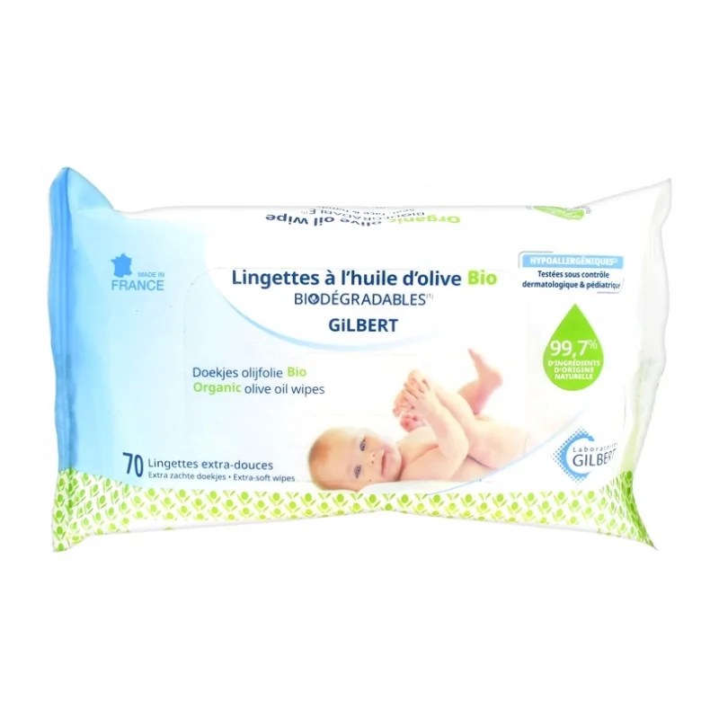 GILBERT GILBERT LINGETTES A L'HUILE D'OLIVE BIO EXTRA DOUCE x 70