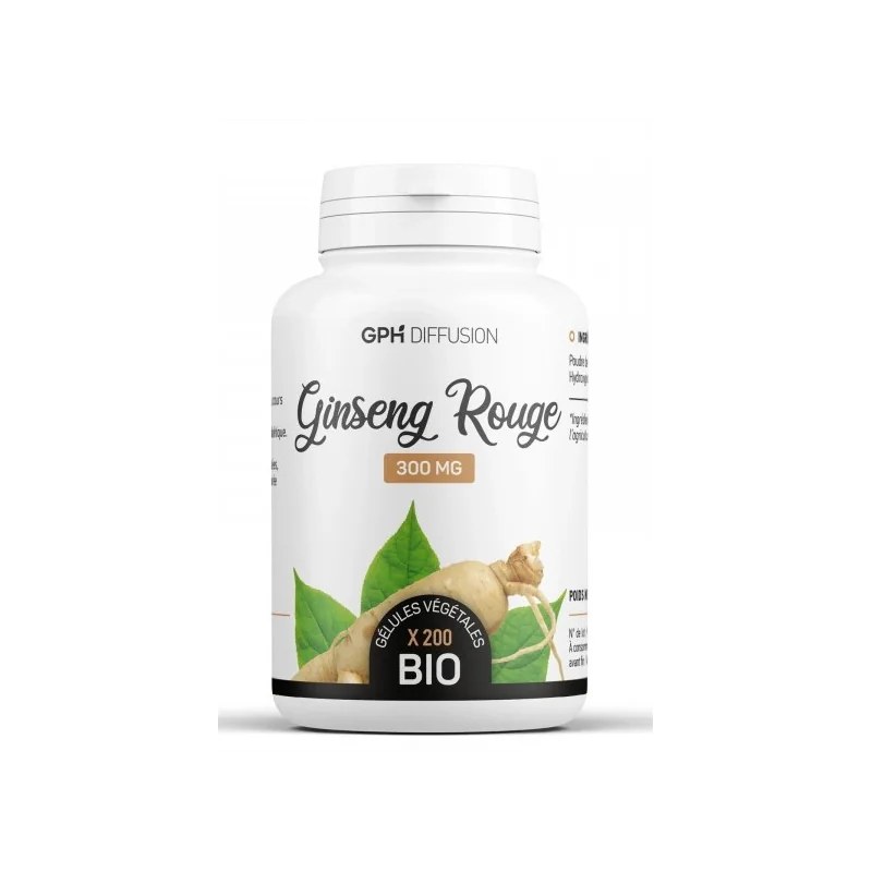 GPH DIFFUSION  GPH DIFFUSION GINSENG ROUGE Bio  200 gélules
