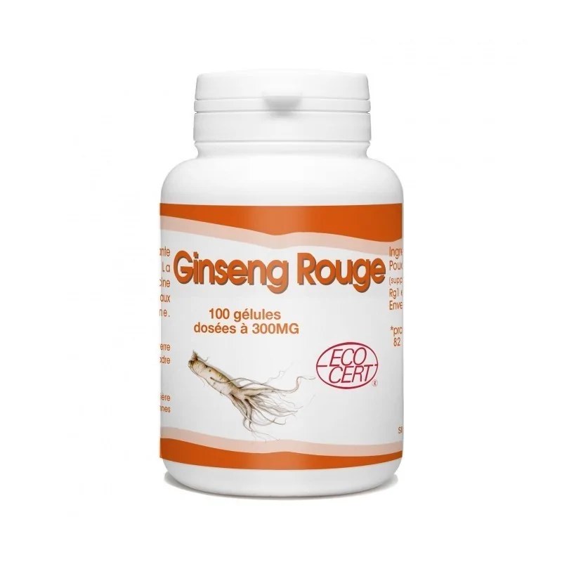 GPH DIFFUSION  GPH DIFFUSION GINSENG ROUGE BIO - 300 MG - 100 GÉLULES