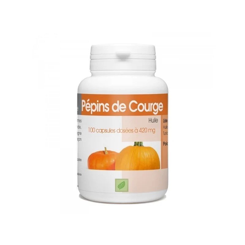 GPH DIFFUSION  GPH DIFFUSION HUILE DE PÉPINS DE COURGE - 100 CAPSULES À 420 MG