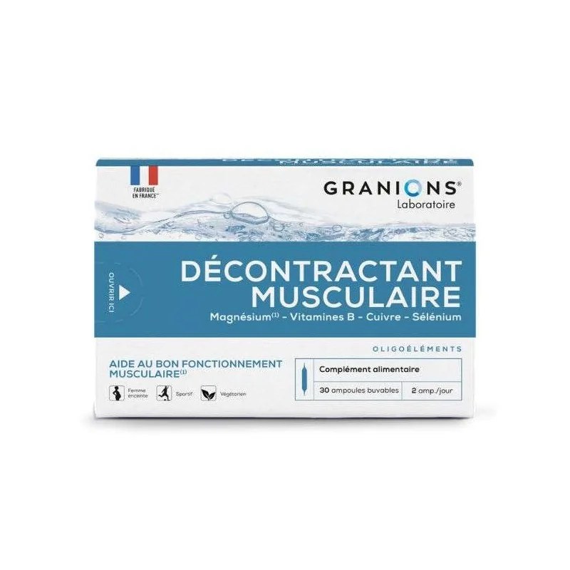 GRANIONS GRANIONS DECANTRACTANT MUSCULAIRE 30 AMPOULES