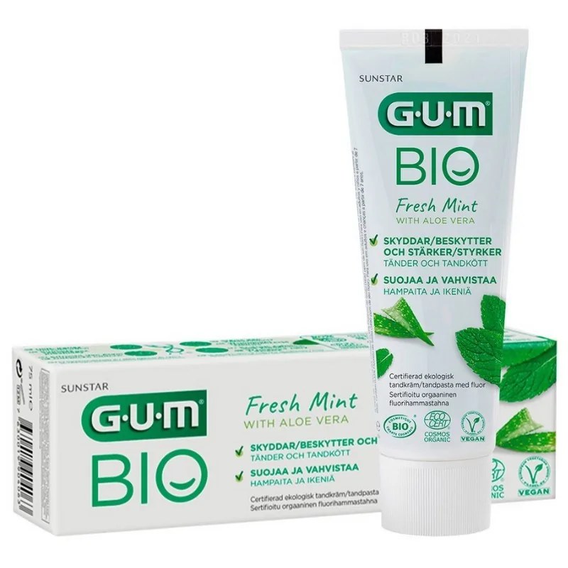 GUM SUNSTAR GUM DENTIFRICE FRESH MINT BIO 75ML