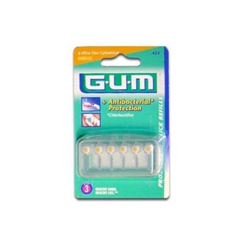 GUM SUNSTAR GUM RECHARGE 6 BROSSETTES ULTRA-FINES 0,9mm