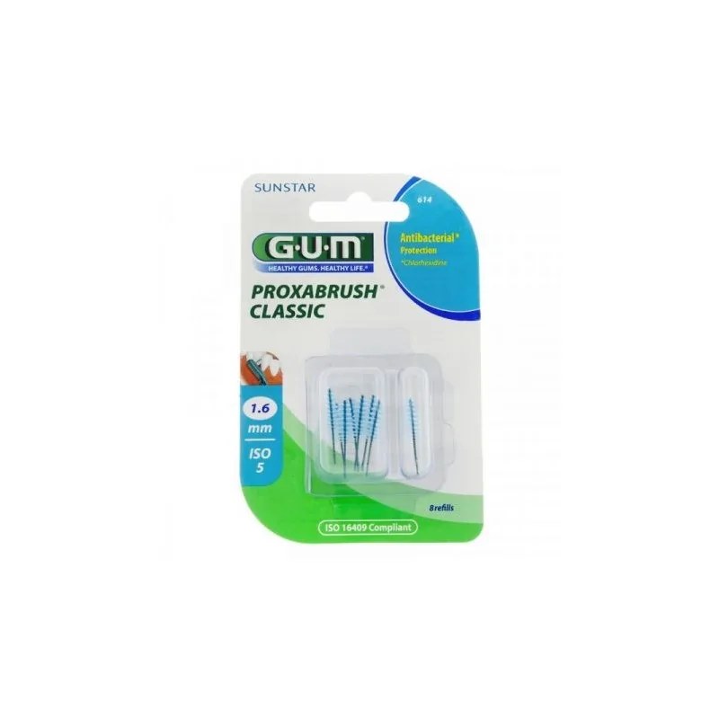 GUM SUNSTAR GUM RECHARGE 8 BROSSETTES 1,6mm -614