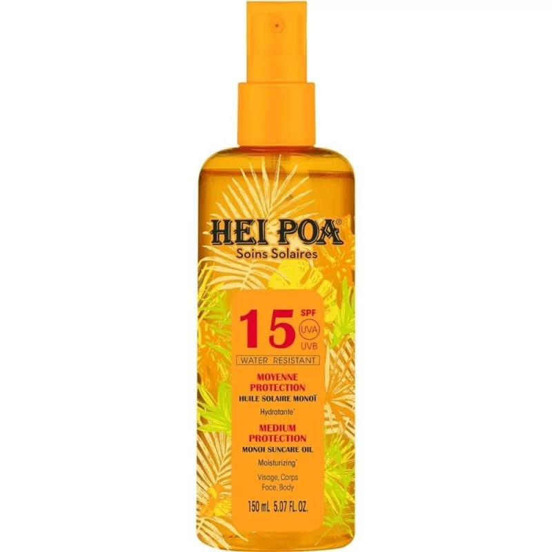 Hei Poa Hei poa huile sèche au monoï-spf 15- parfum tiare 150ml