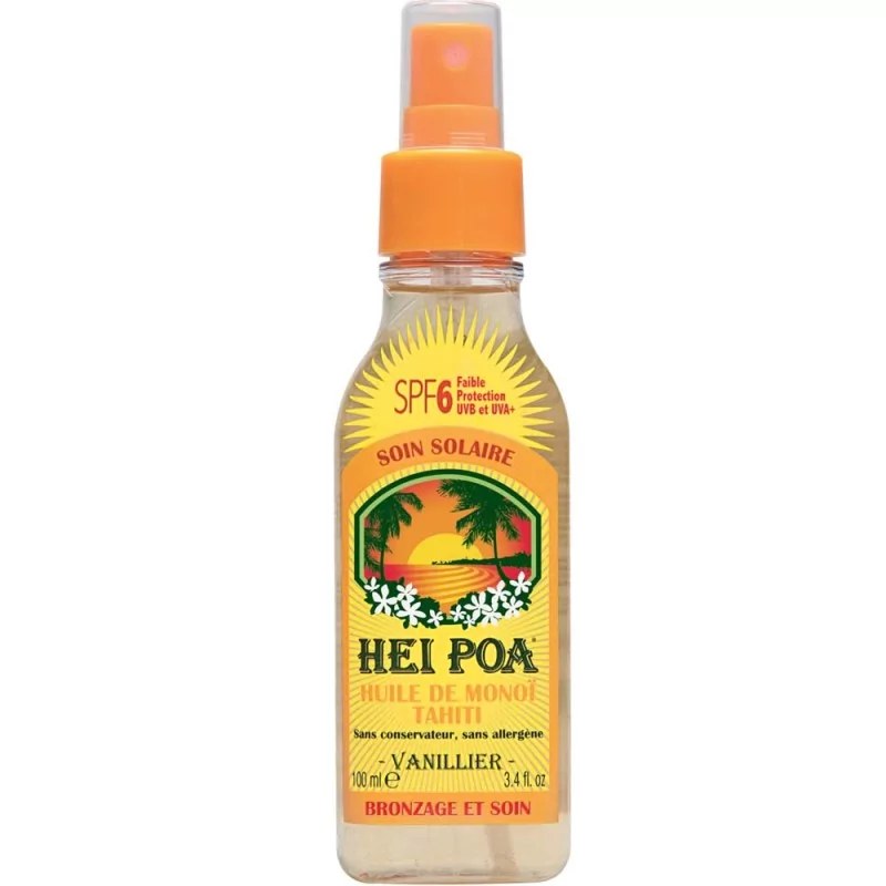 Hei Poa Hei poa huile sèche au monoï-spf 6- parfum vanillier 100ml