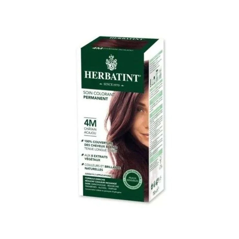 Herbatint HERBATINT SOIN COLORANT PERMANENT 4M CHATAIN ACAJOU 150 ML
