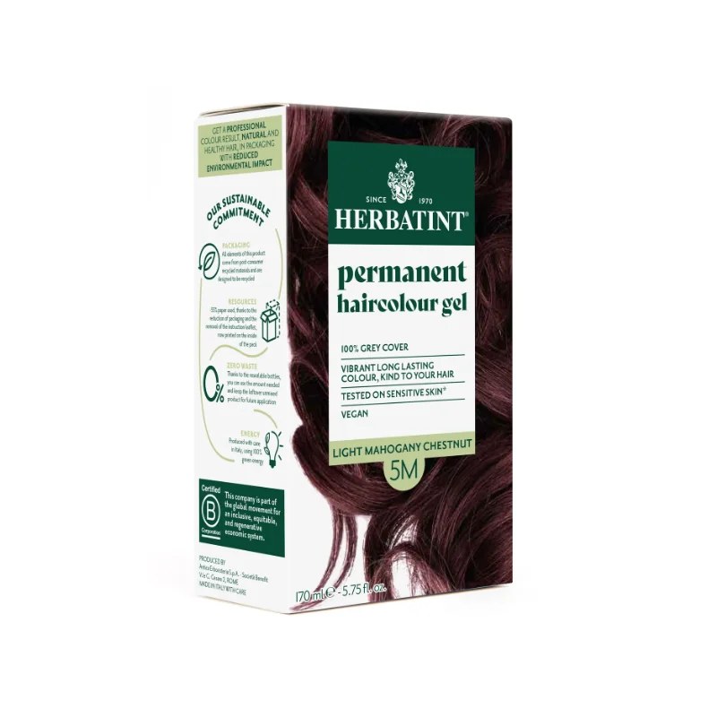 Herbatint HERBATINT SOIN COLORANT PERMANENT 5 M CHATAIN CLAIR ACAJOU 150 ML