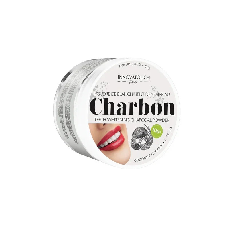INNOVATOUCH  Innovatouch Poudre de blanchiment dentaire au charbon parfum coco 50G