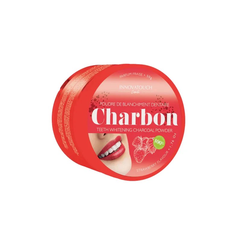 INNOVATOUCH  Innovatouch Poudre de blanchiment dentaire au charbon parfum fraise 50G