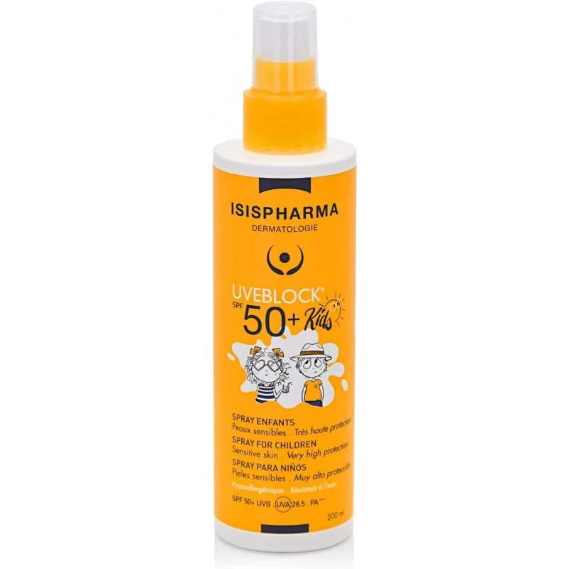 isis pharma Isispharma uveblock 50+ kids spray solaire spf 50+ pour enfants 150 ml