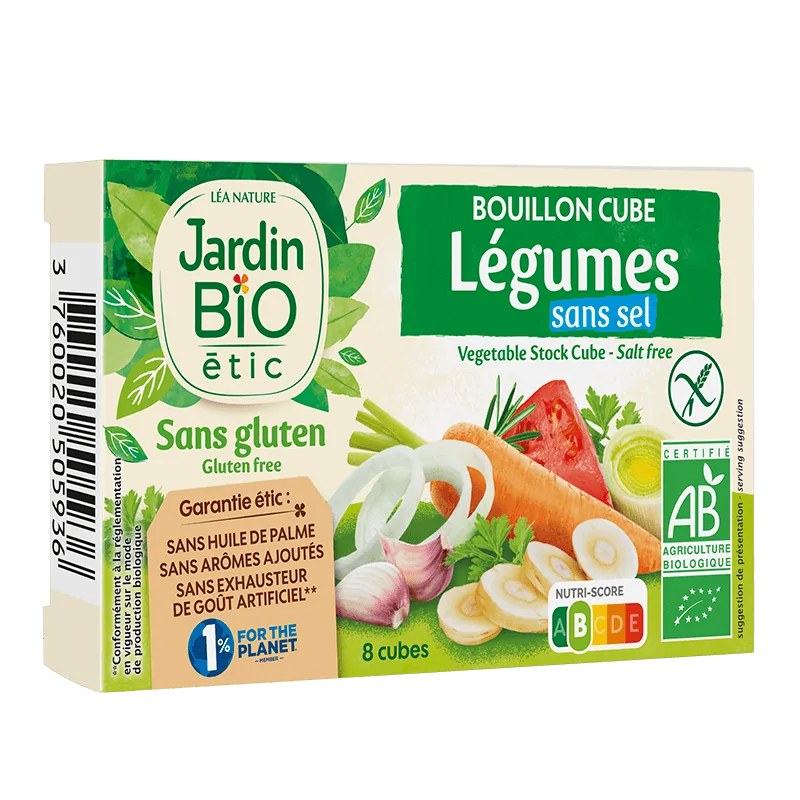 JARDIN BIO JARDIN BIO BOUILLON DE LÉGUMES SANS SEL SG 84G