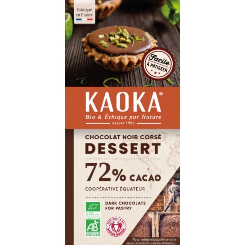 KAOKA KAOKA DESSERT TABLETTE CHOCOLAT NOIR CORSE 72% 200G