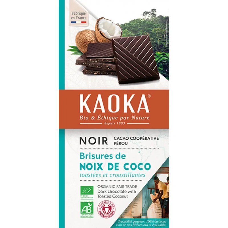 KAOKA KAOKA TABLETTE DE CHOCOLAT 38% A LA NOIX DE COCO 100G