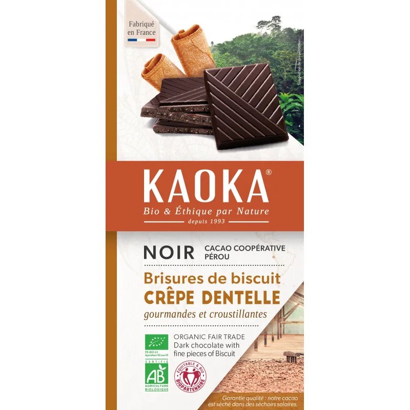 KAOKA KAOKA TABLETTE DE CHOCOLAT CREPE DENTELLE 58% 100G