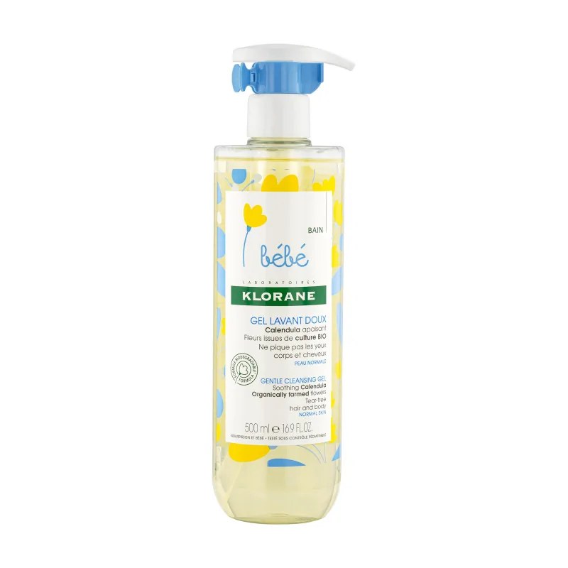 KLORANE Klorane - Gel lavant doux au Calendula apaisant - Bébé - Corps et cheveux - Peau normale 500 ml