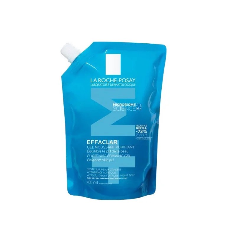LA ROCHE-POSAY La Roche-Posay Effaclar Gel Moussant Peau Grasse Acnéique Recharge | 400ml