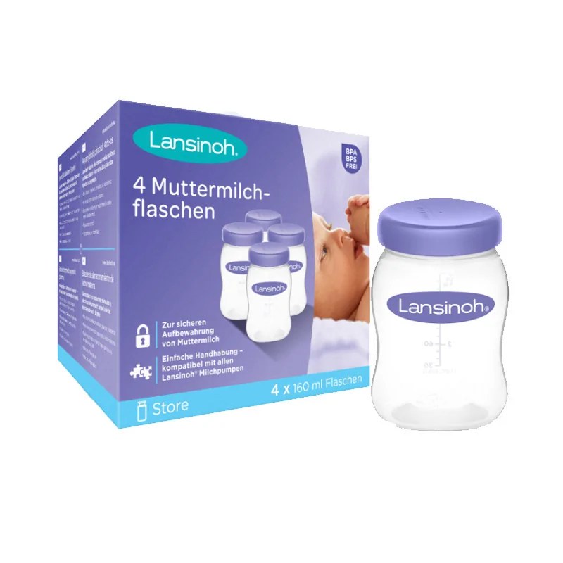LANSINOH LANSINOH Pots de conservation du lait maternel 4Ux160ml