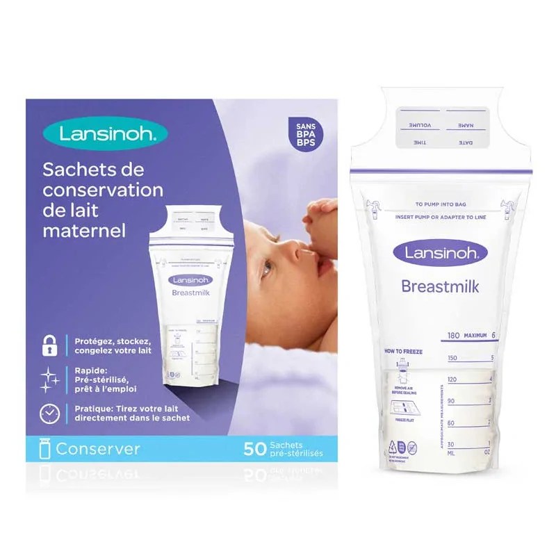 LANSINOH LANSINOH SACHETS DE CONSERVATION DU LAIT MATERNEL 50U
