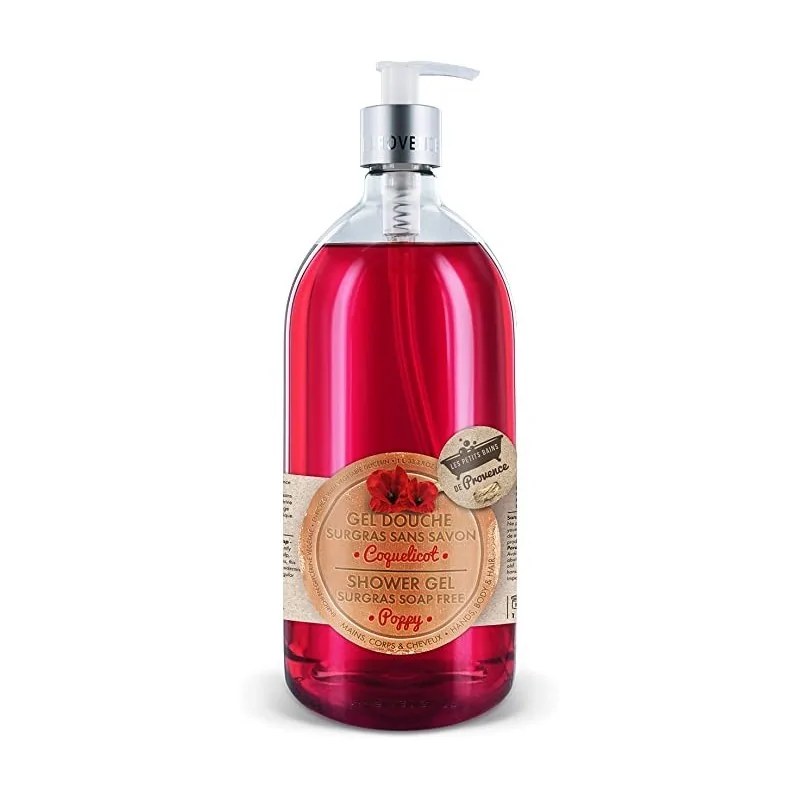 LES PETITS BAINS DE PROVENCE LES PETITS BAINS DE PROVENCE GEL DOUCHE SANS SAVON Coquelicot 1L