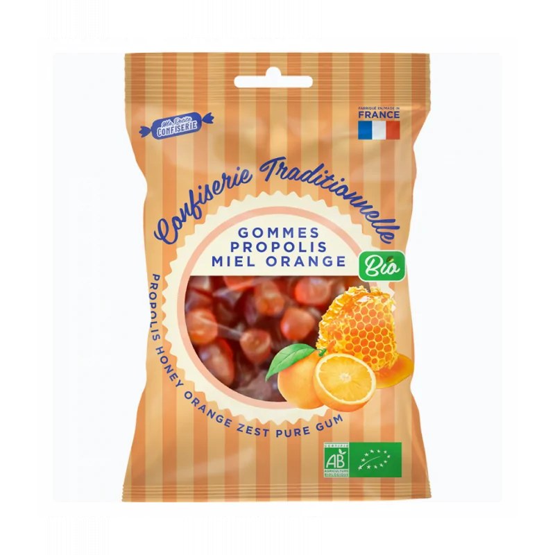 Ma petite confiserie Ma petite Confiserie Gommes Propolis Miel Orange 100 g