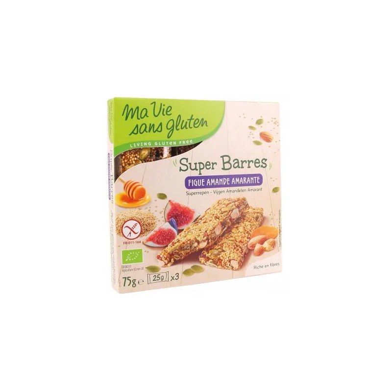 Ma Vie Sans Gluten MA VIE SANS GLUTEN BARRES FIGUE AMANDE AMARANTE SG 75G