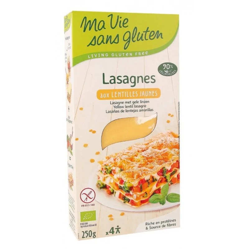 Ma Vie Sans Gluten MA VIE SANS GLUTEN LASAGNES LENTILLES JAUNES SG 250G