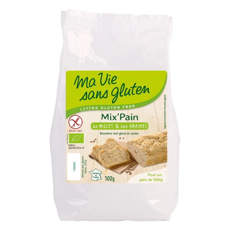 Ma Vie Sans Gluten Ma Vie Sans Gluten preparation pour pain bio au millet et aux graines