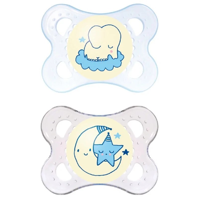 MAM  MAM SUCETTE NIGHT 2-6 MOIS SILICONE GARCON