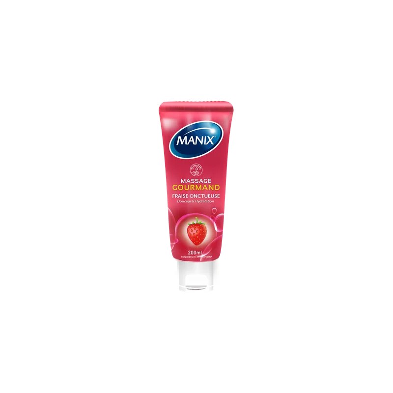 MANIX MANIX GEL DE MASSAGE GOURMAND FRAISE 200ML