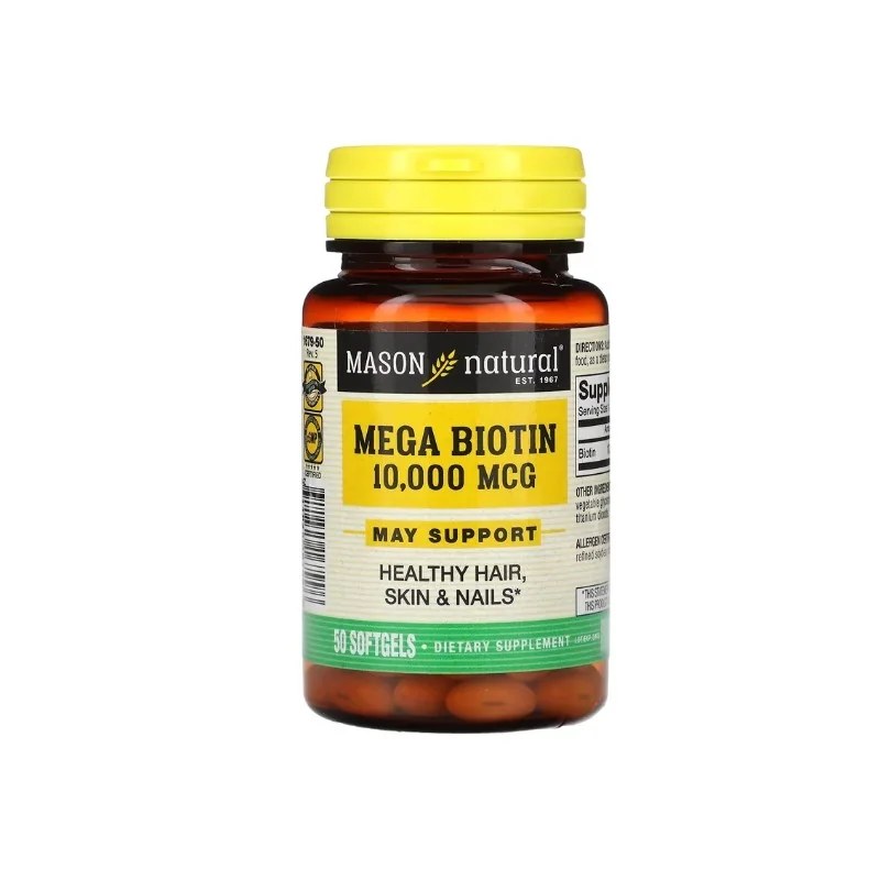 Mason Natural Mason Natural Mega Biotin 50 Softgels