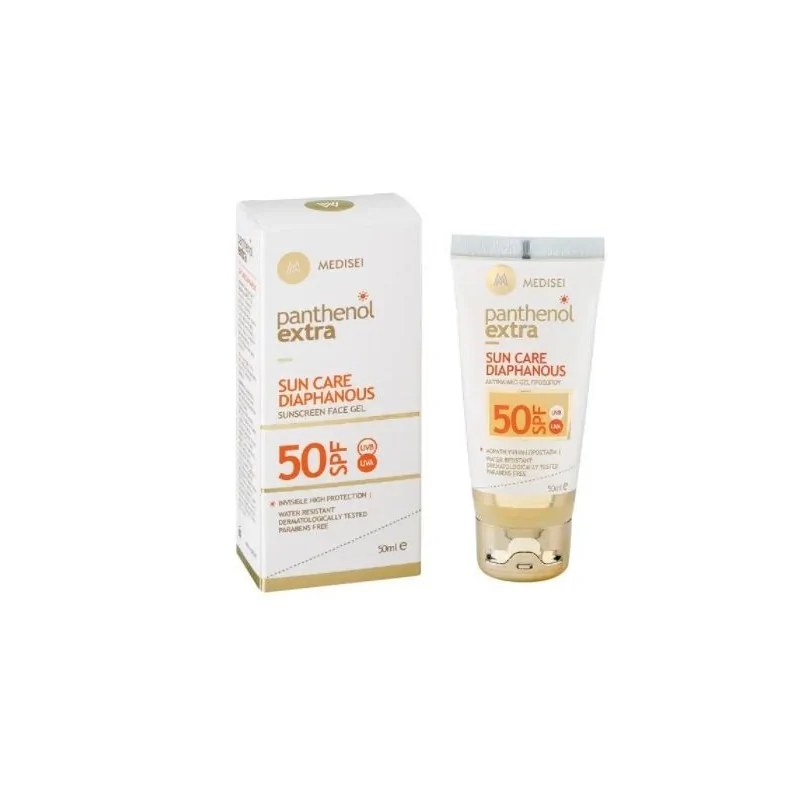 MEDISEI  MEDISEI PANTHENOL EXTRA Protection Solaire DIAPHANE SPF 50 Gel Invisible Pour Le Visage