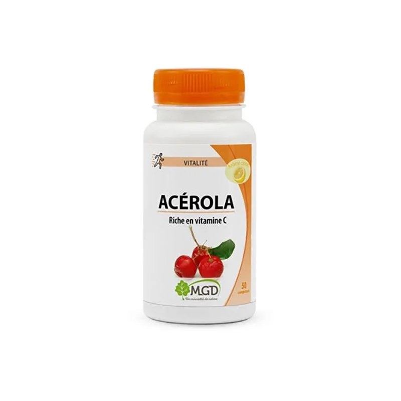 Mgd nature Mgd Nature Acérola Arôme Fruits Rouges – 50 Comprimés
