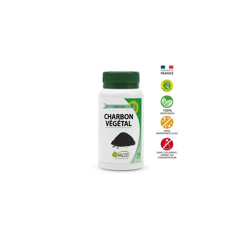 Mgd nature MGD Nature  Charbon végétal 200 GÉLULES