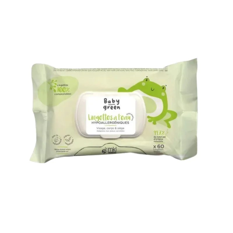 MKL MKL Baby Green Lingettes a L’eau Bio 60pcs