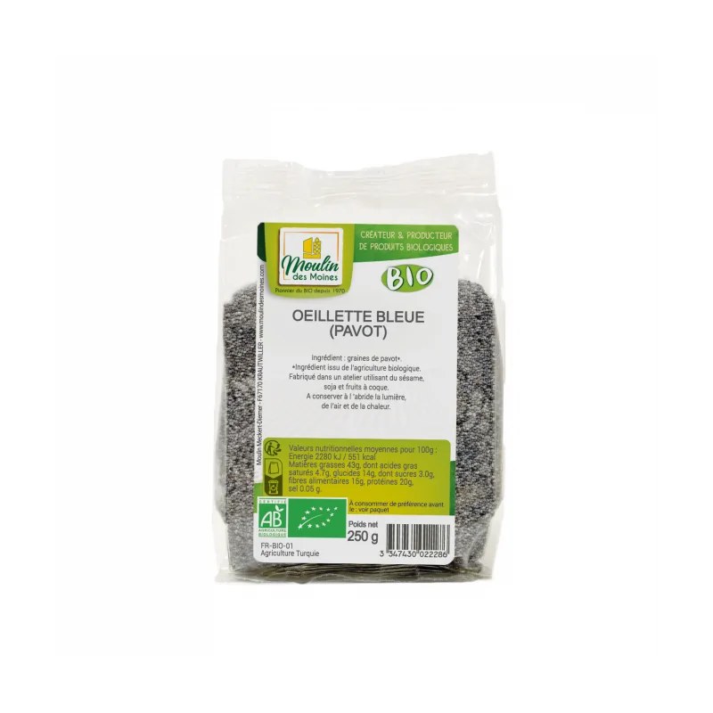 MOULIN DES MOINES MOULIN DES MOINES GRAINES DE PAVOT 250G