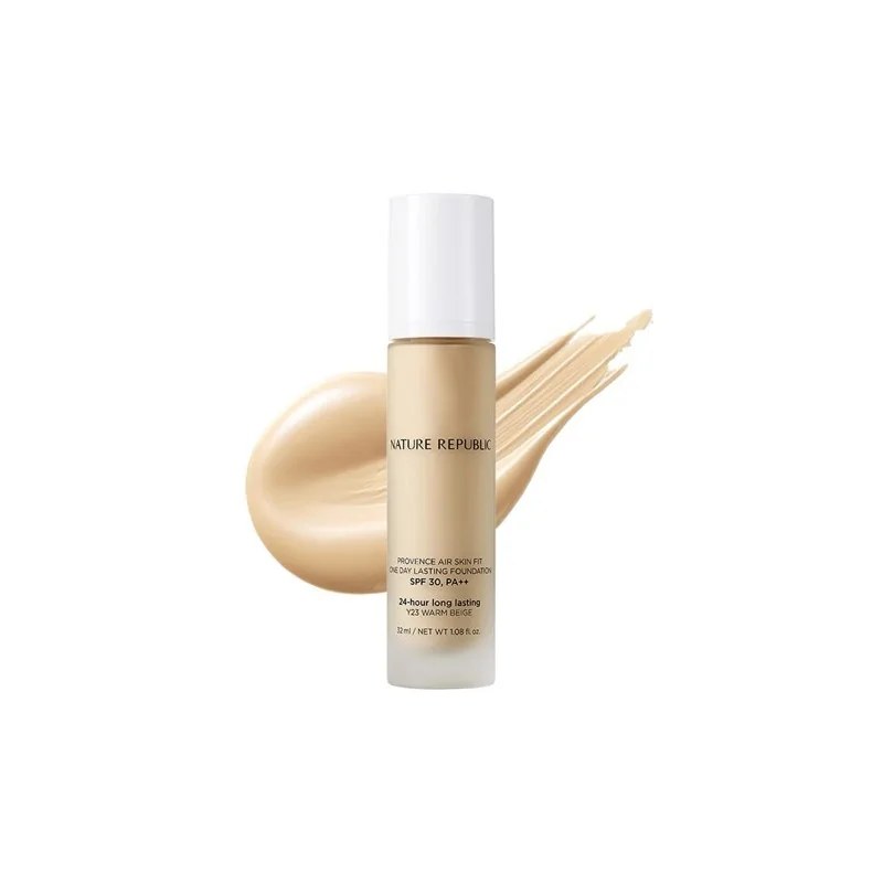 Nature Republic NATURE REPUBLIC PROVENCE AIR SKIN FIT ONE DAY LASTING FOUNDATION Y23 WARM BEIGE SPF30 PA++ 32 ml