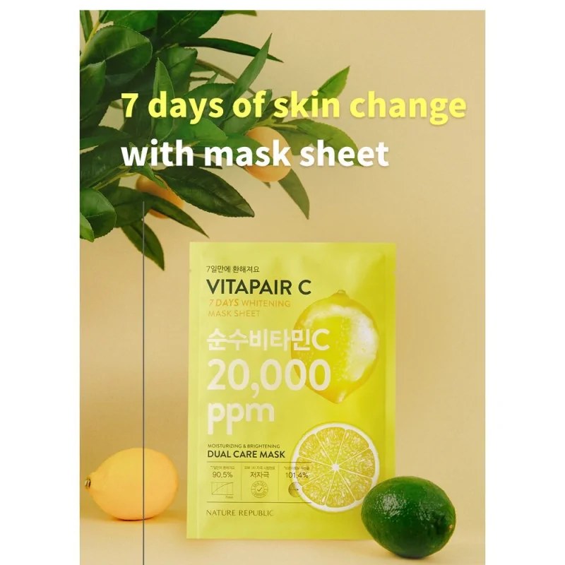 Nature Republic NATURE REPUBLIC VITAPAIR C 7DAYS WHITENING MASK SHEET 23g