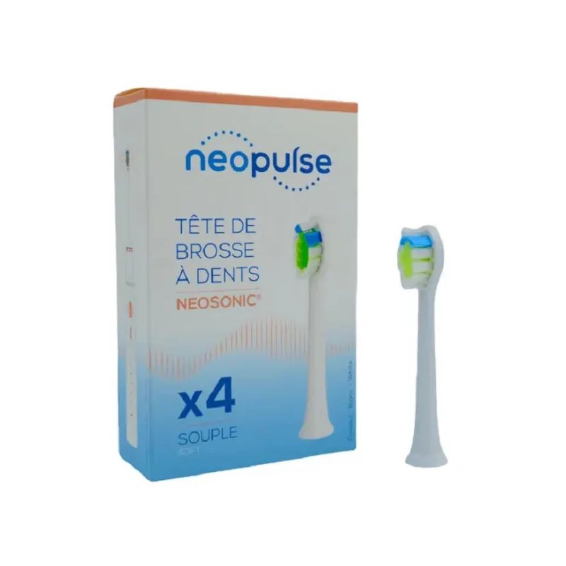 NEOPULSE NEOPULSE Recharge 4 Tetes De Brosse À Dent Souple Blanc