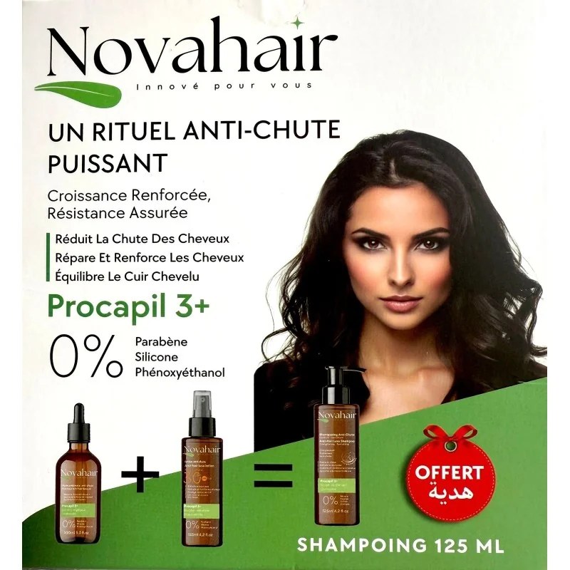 NOVAHAIR Novahair Huile et lotion Achetes + Shampooing 125ml Offert