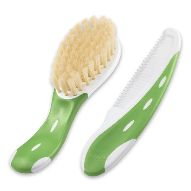 NUK NUK Brosse à cheveux bébé avec peigne - vert