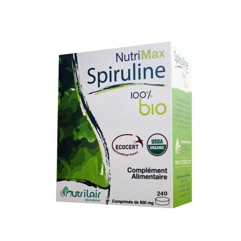 NUTRIMAX Nutrimax grand model spiruline 100% bio, 240 comprimés