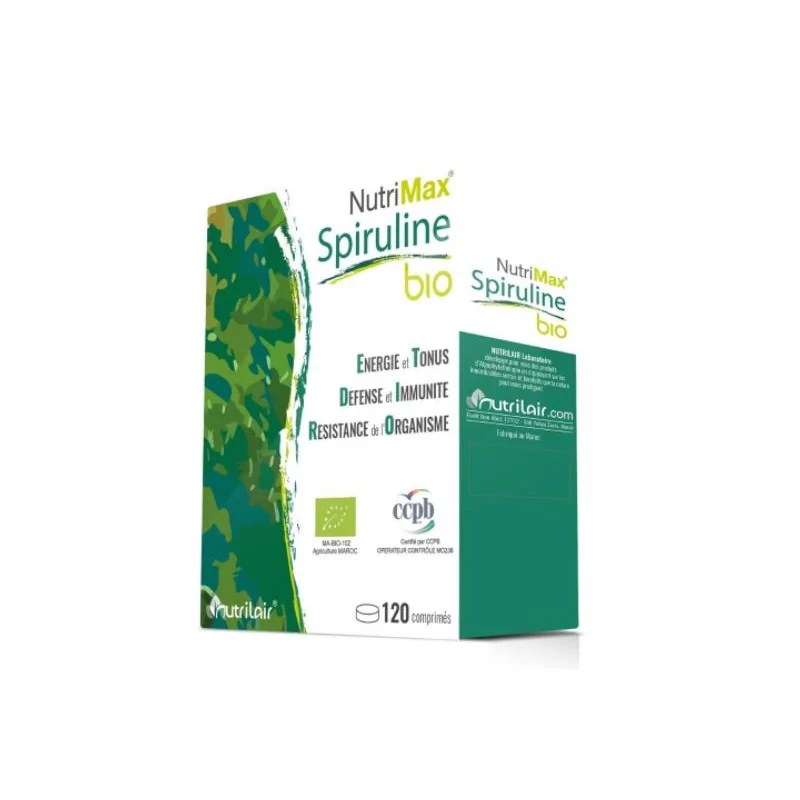 NUTRIMAX NUTRIMAX SPIRULINE 100% BIO 120 COMPRIMES Tonus Et Vitalité