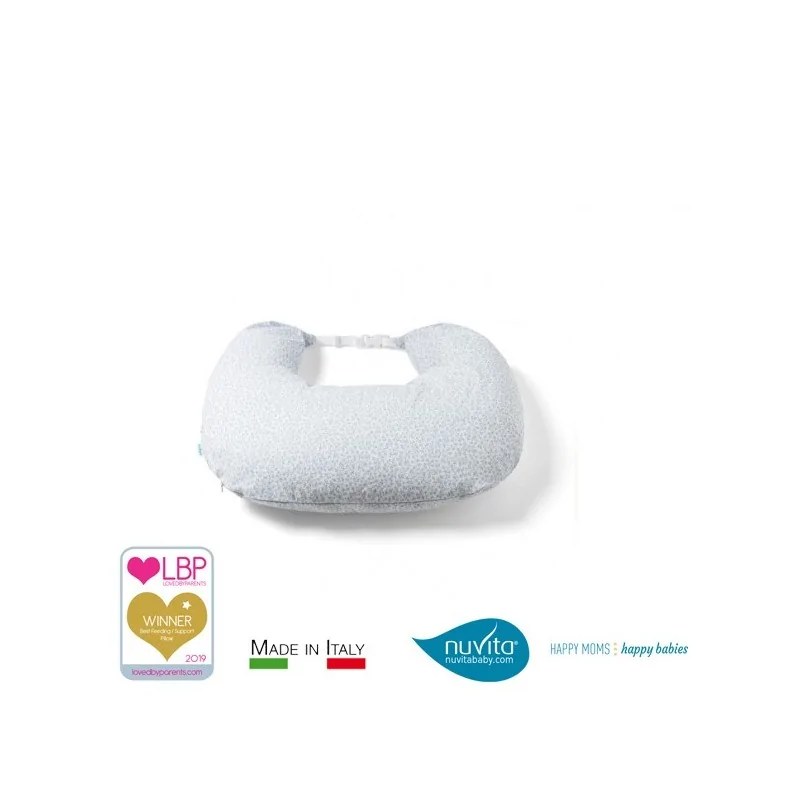 Nuvita NUVITA COUSSIN D'ALLAITEMENT HYPOALLERGÉNIQUE, RESPIRANT, IMPERMÉABLES À L’EAU - FEEDFRIEND BIANCO AZZURRO