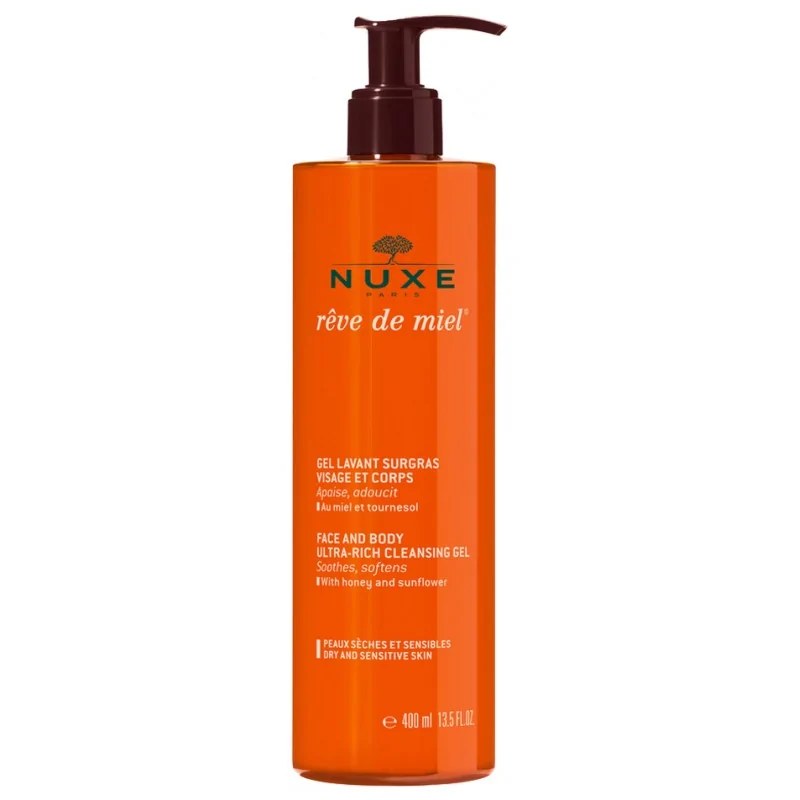 NUXE NUXE REVE DE MIEL GEL LAVANT SURGRAS VISAGE ET CORPS 400ml Peaux Sèches Et Sensibles