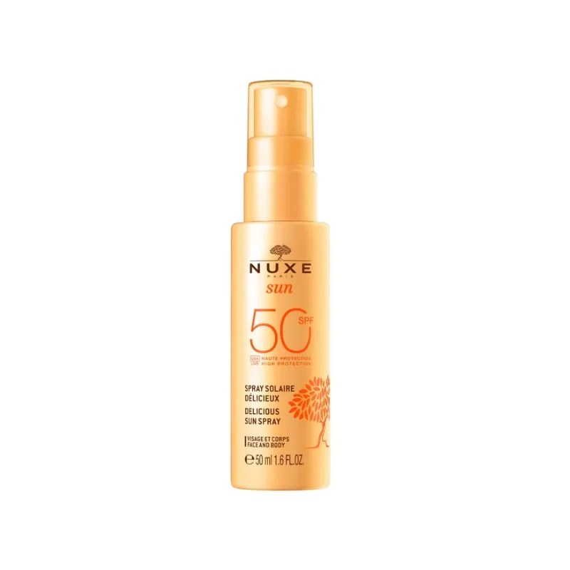 NUXE Nuxe SUN - Spray Solaire Délicieux SPF50 - Visage et Corps - Tous Types de Peaux, 50ml
