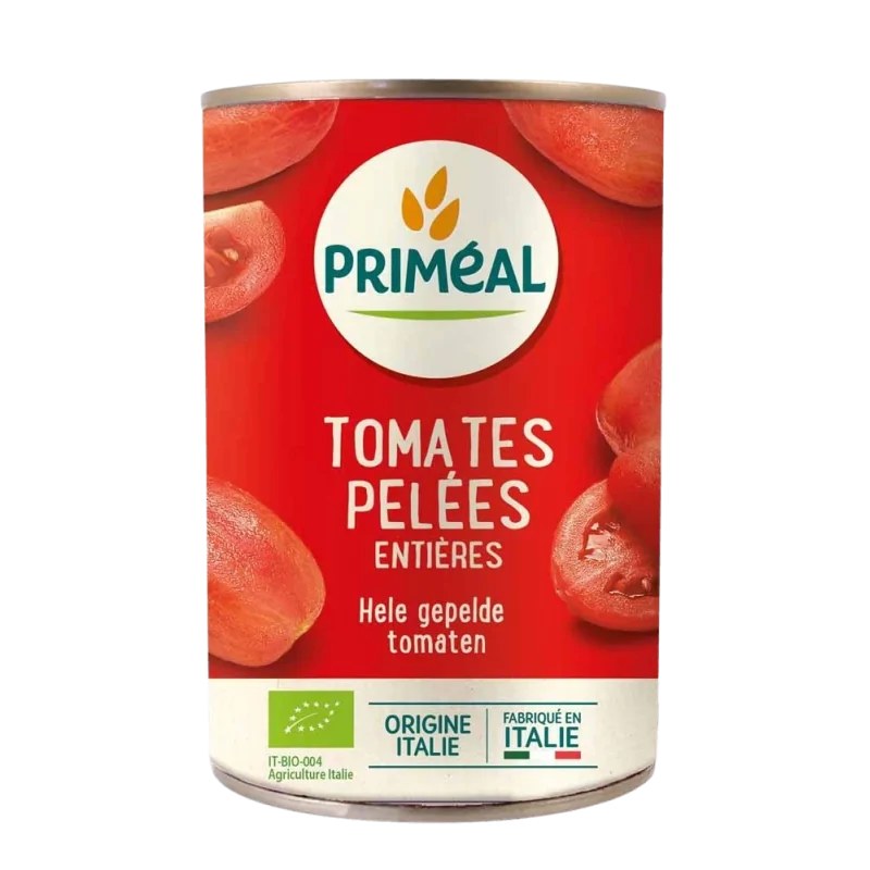 Priméal PRIMEAL TOMATES PELEES ENTIERES 400G